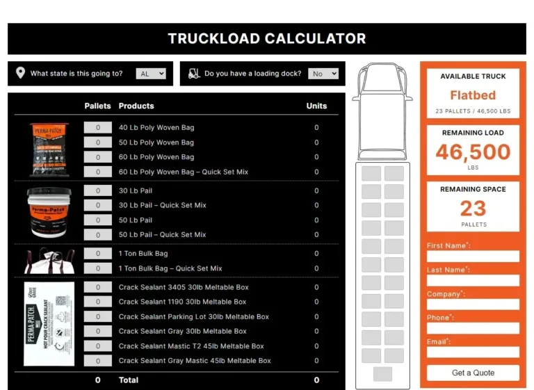 Launching The Official Perma-Patch Truckload Calculator