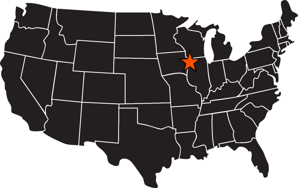 Camanche on US Map